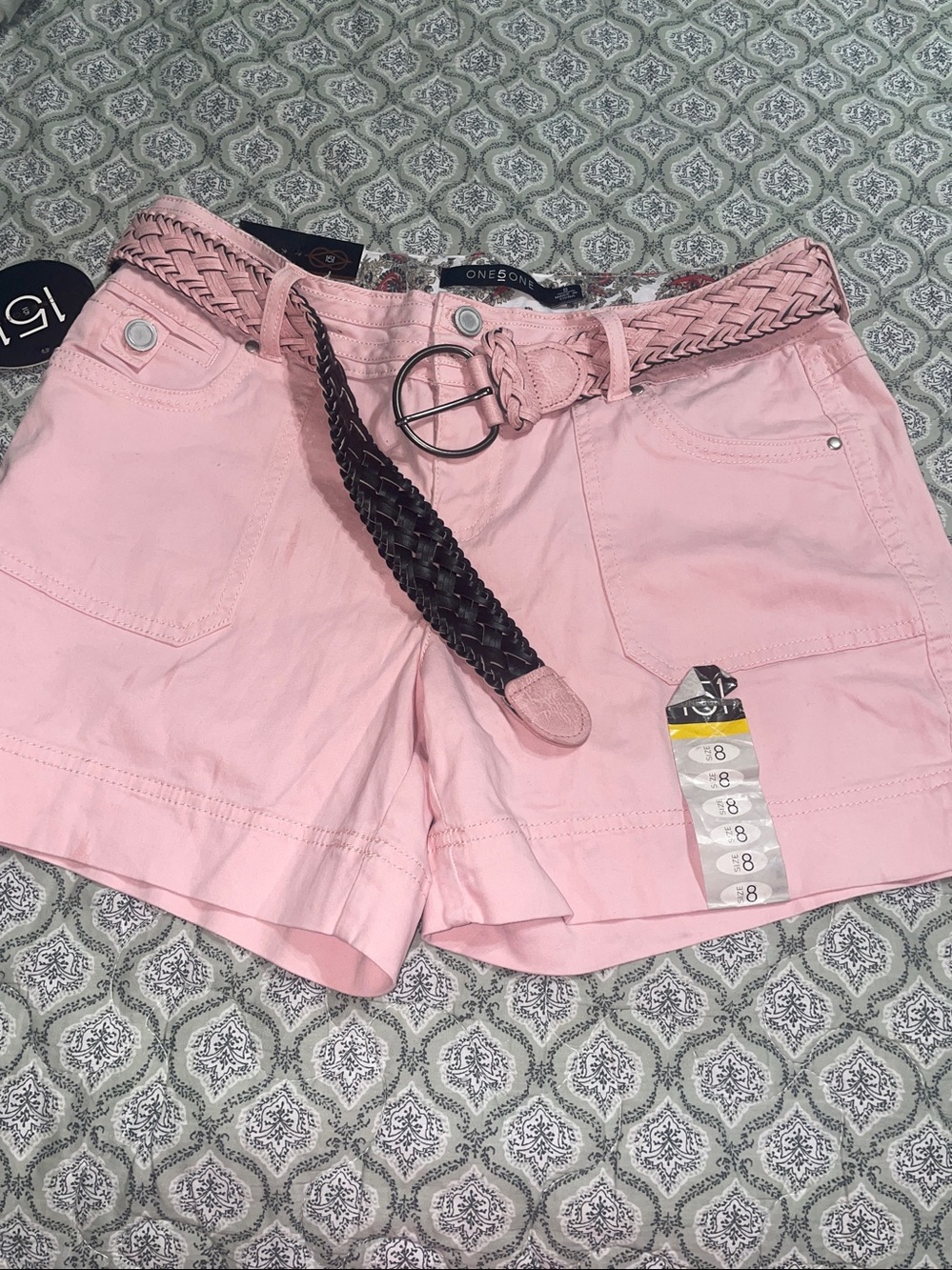 BNWT ONE5ONE belted in Dusky Pink short SIZE #8
